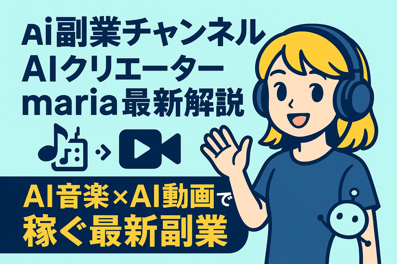 ai副業チャンネルAIクリエーターmaria最新解説