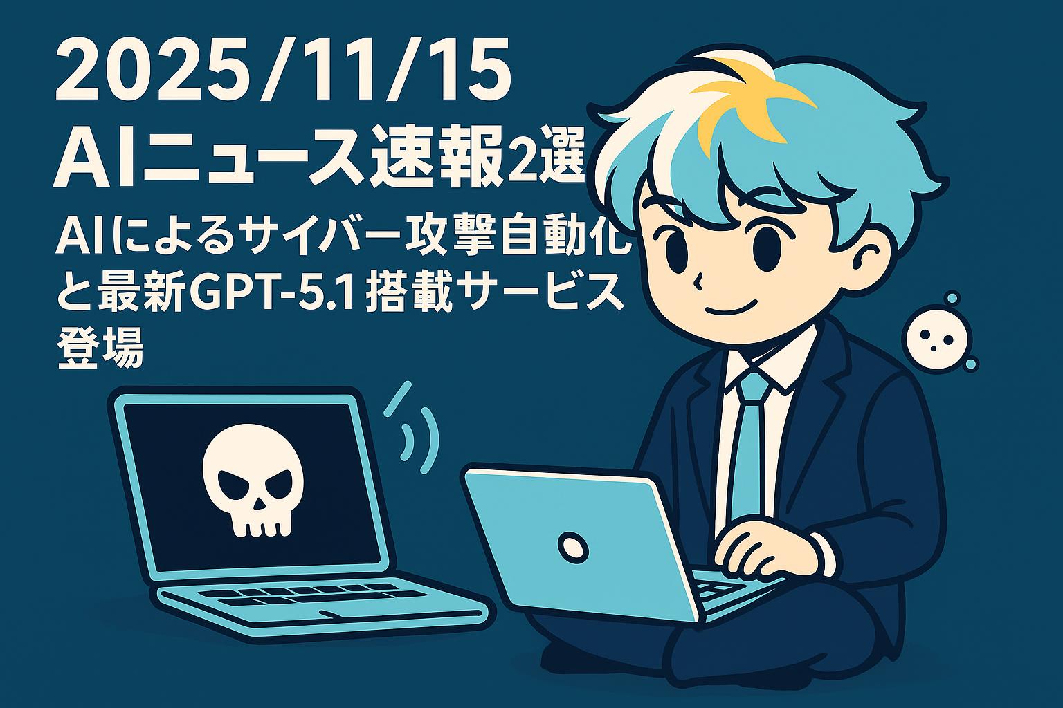 2025/11/15 AIニュース速報2選～AIによるサイバー攻撃自動化と最新GPT-5.1搭載サービス登場～