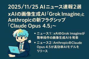2025/11/25 AIニュース速報2選～xAIの画像生成AI「Grok Imagine」とAnthropicの新フラグシップ「Claude Opus 4.5」～