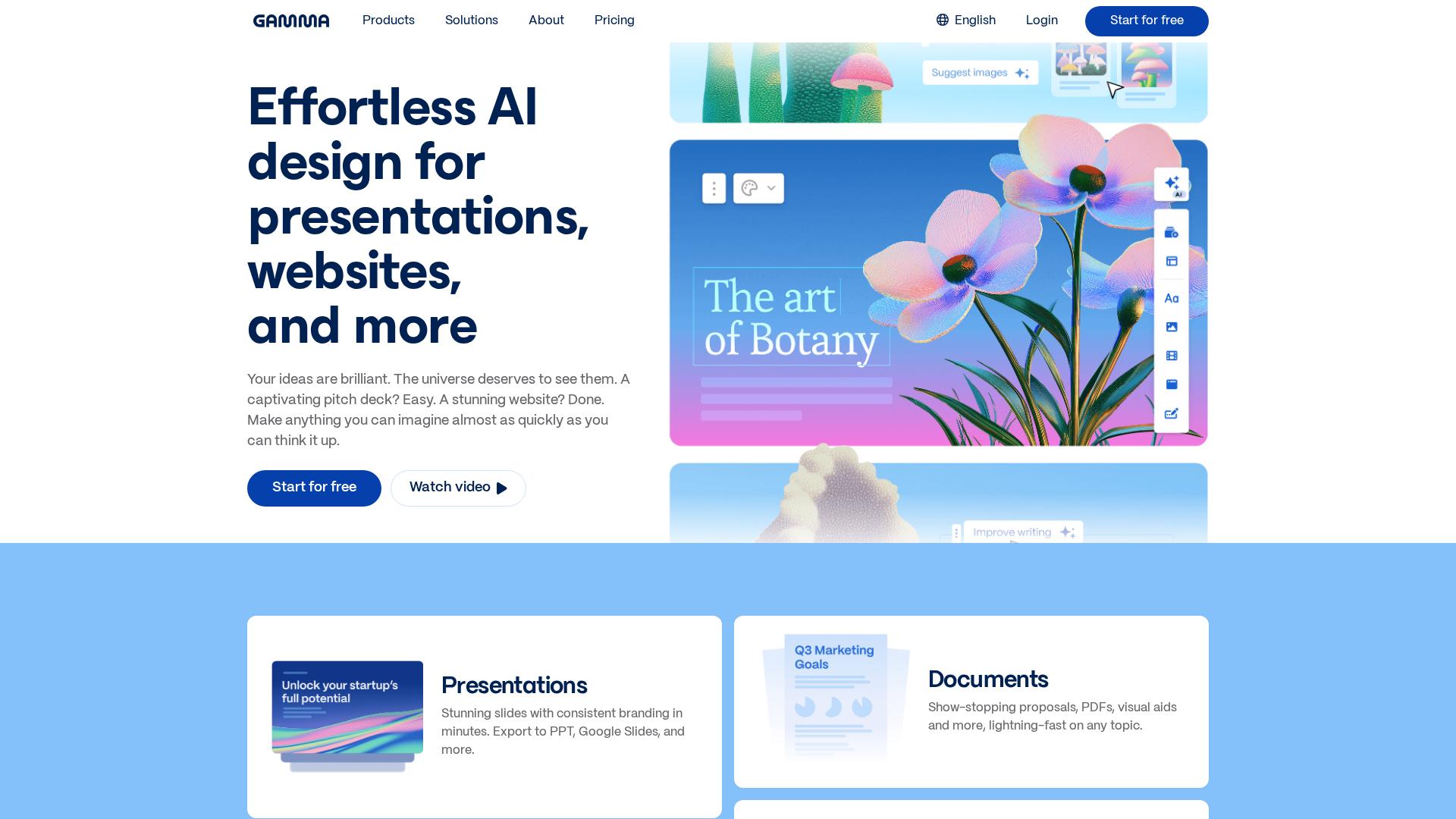 Gammaのプレゼン資料自動生成機能