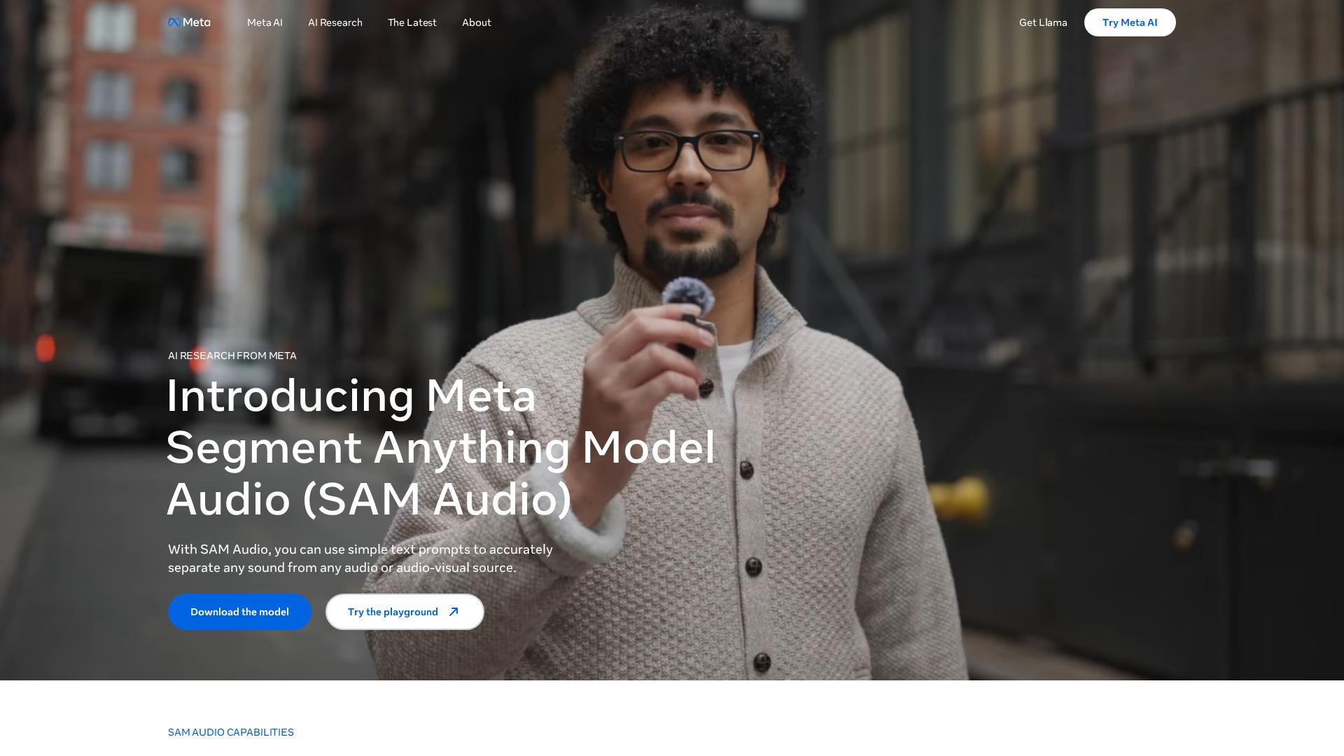 ニュース2:Metaが音源編集AI「SAM Audio」をリリース