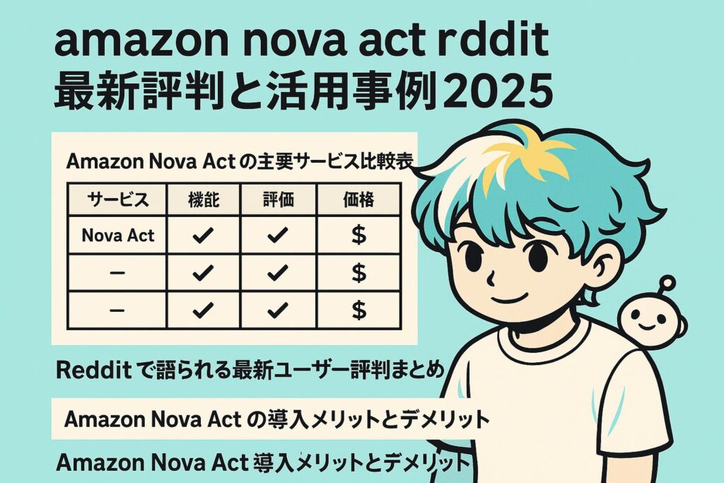 amazon nova act reddit最新評判と活用事例2025